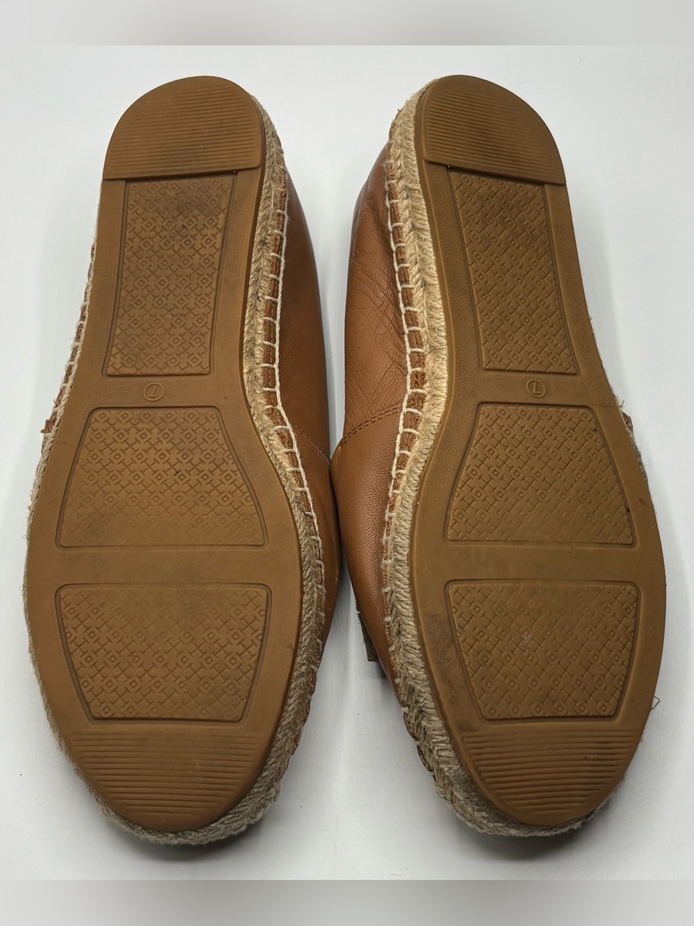 Tory Burch Ines espadrille logo leather slip on flats size 7 - Picture 9 of 12